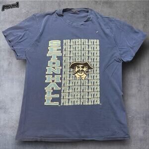 Seton Hall Pirates Shirt Mens Medium Blue NCAA College Basketball T-Shirt Tee